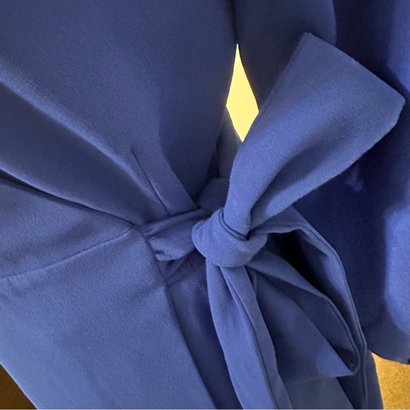 🆕JCrew Long Sleeve Wrap Dress in 365 Crepe Royal Blue Size 0 - Picture 5 of 16